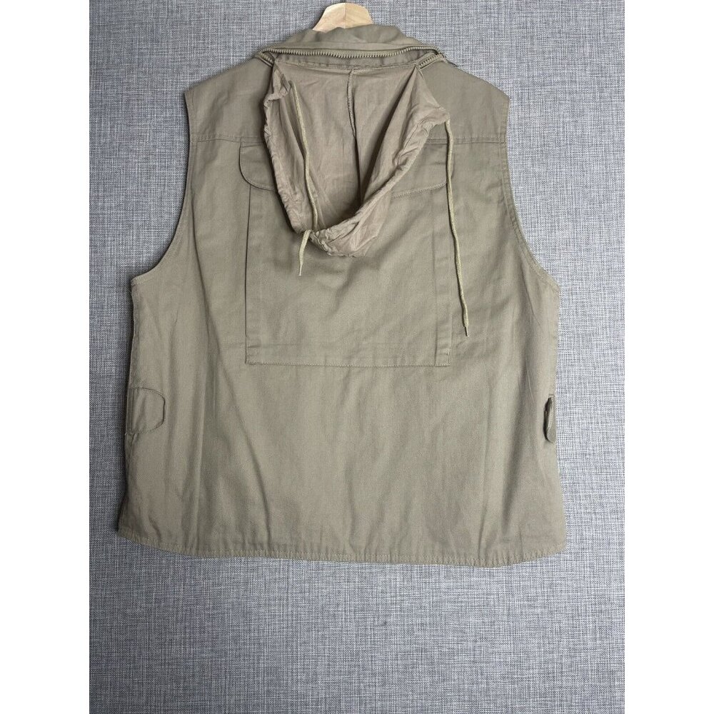 HUMVEE Vest Mens Large Khaki Back Pocket Hunting Photography Fishing Cargo Tan - Picture 7 of 11